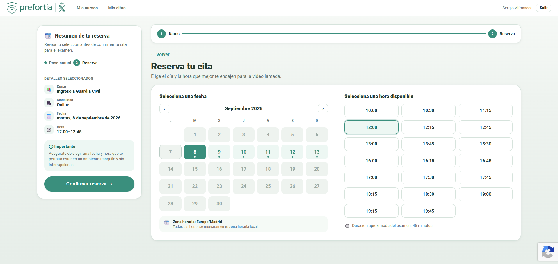 Cronos-Booking - Plataforma SaaS de reservas para academias captura 3